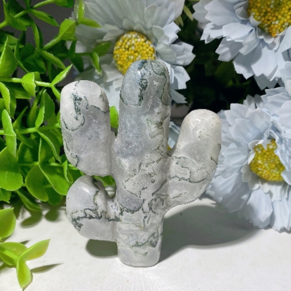 Moss Agate cactus - Picture 2 of 2